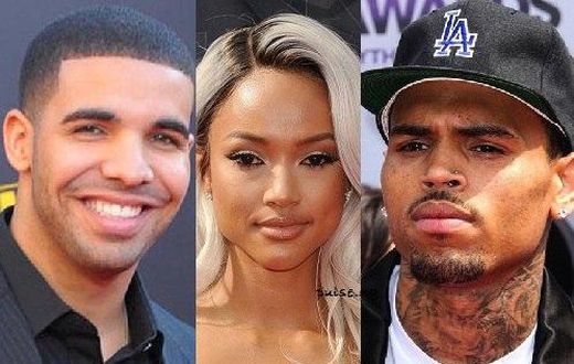 Drake, Karrueche Tran and Chris Brown