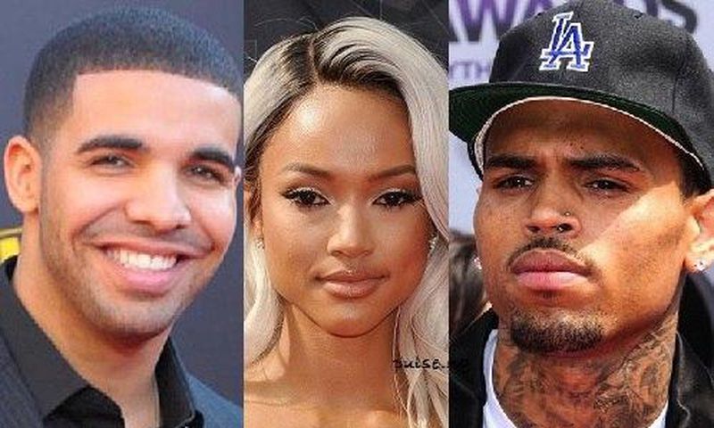 Drake, Karrueche Tran and Chris Brown