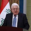 Iraq"s President Fouad Massoum speaks during a news conference at the Foreign Ministry in Baghdad March 31, 2015.