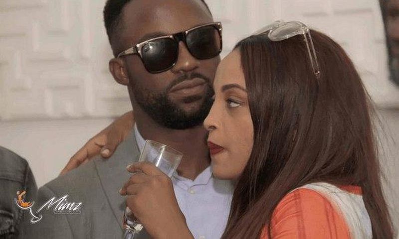 Freda Francis and Iyanya at the opening of Mimz Lounge in 2015.