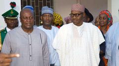 President Mahama and Muhammadu Buhari