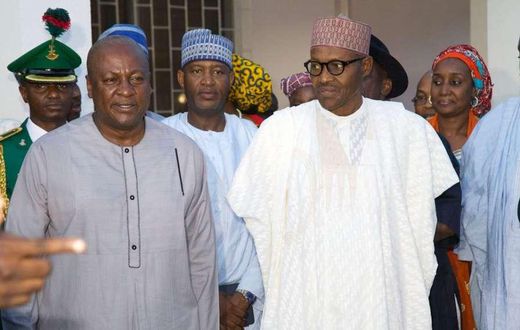 President Mahama and Muhammadu Buhari