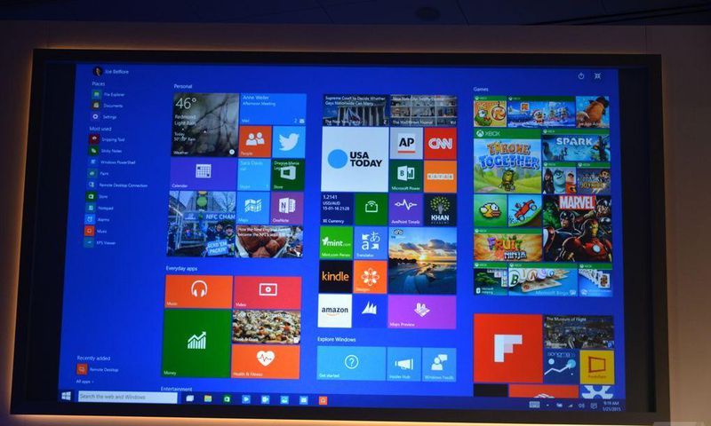 Windows slide at the Microsoft's New York event