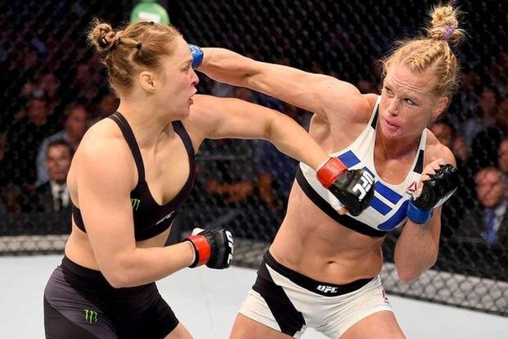 Holly Holm and Ronda Rousey