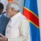Indian Prime Minister Narendra Modi and Zimbabwean President Robert Mugabe at the India Africa Forum Summit 2015