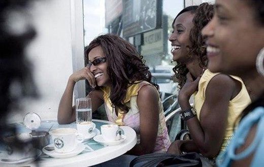 Young Ethiopian middle class women at Kaldis