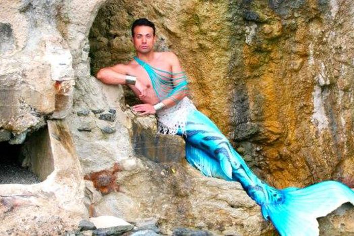Pictures of men pretending to be mermaids goes viral