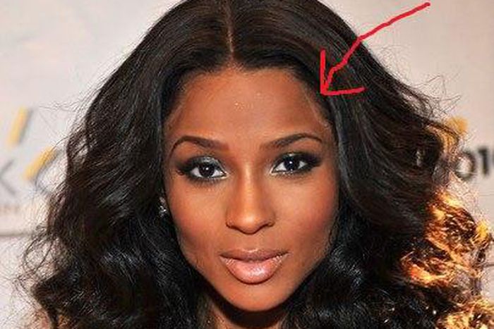 Ciara's lace frontal wig is a bad match for her skintone here