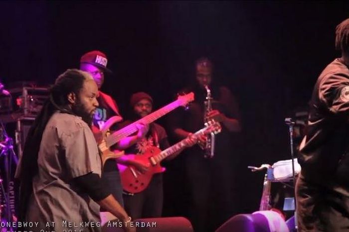 Stonebwoy performing with Morgan Heritage in Amsterdam