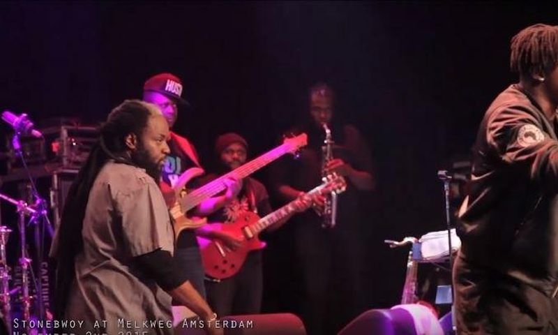 Stonebwoy performing with Morgan Heritage in Amsterdam