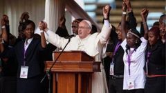 Pope urges Kenyans to end tribalism