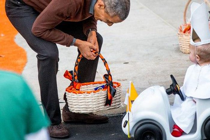 Obama and mini Pope