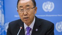 United Nations Secretary General Ban Ki-moon addresses the media ahead of the U.N. General Debate at U.N. headquarters in New York September 16, 2015.   REUTERS/Lucas Jackson