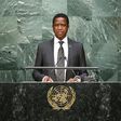 Zambian President Edgar Lungu speaks before attendees during the 70th session of the United Nations General Assembly at the U.N. Headquarters in New York, September 29, 2015. REUTERS/Eduardo Munoz
