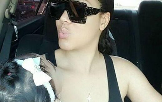 Nadia Buari with one of her daughters.