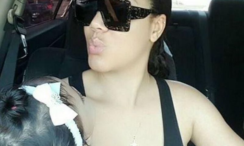 Nadia Buari with one of her daughters.