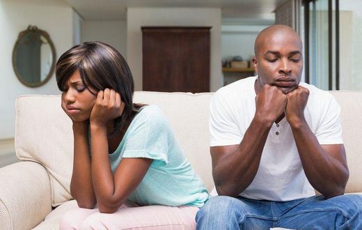 Unhappy couple.