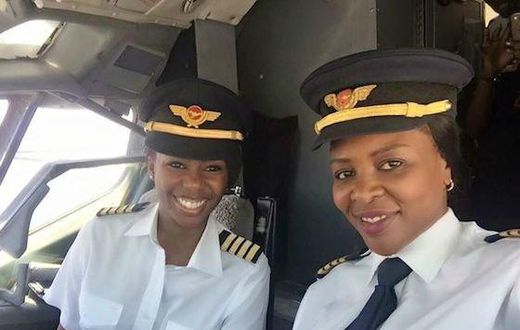 Zimbabwe witness its first all female flight deck crew flying Air Zimbabwe’s Boeing 737