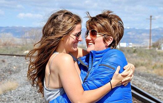 Becca Schwartz (left) and Autumn Hickman right are among the thousands of same-sex Utah couples now able to marry following a Supreme Court judgment