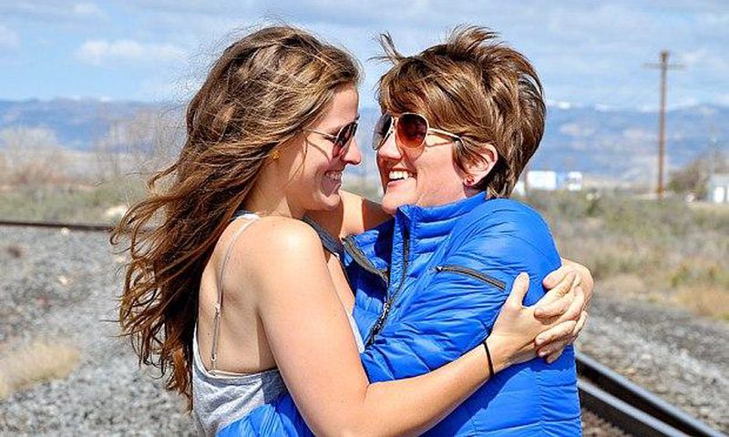 Becca Schwartz (left) and Autumn Hickman right are among the thousands of same-sex Utah couples now able to marry following a Supreme Court judgment