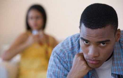 Unhappy couple