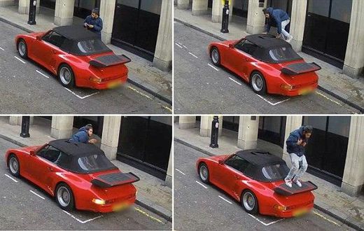 Daring thief tries to steal porsche in broad daylight