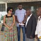 Actress Juliet Ibrahim and hospital officials