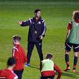 Mikel Arteta leads Wales Under-16 team