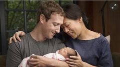 Mark Zuckerberg and Priscilla Chan with their new daughter Max. Photograph: AP