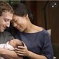 Mark Zuckerberg and Priscilla Chan with their new daughter Max. Photograph: AP