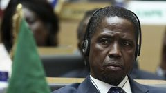The  Zambian head of state President Edgar Lungu attends the opening ceremony of the 24th Ordinary session of the Assembly of Heads of State and Government of the African Union (AU) at the African Union headquarters in Ethiopia's capital Addis Ababa, J...
