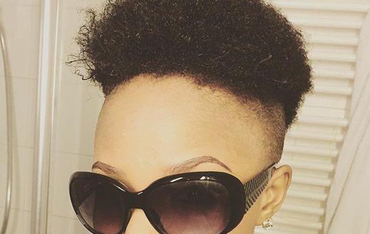 Controversial singer, Maheeda, shows of bold new Mo'hawk