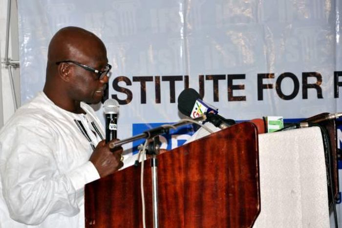 Executive Director of IFS Prof. Newman Kusi, delivering the lecture