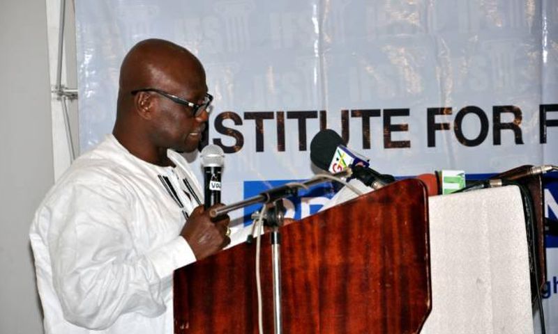 Executive Director of IFS Prof. Newman Kusi, delivering the lecture