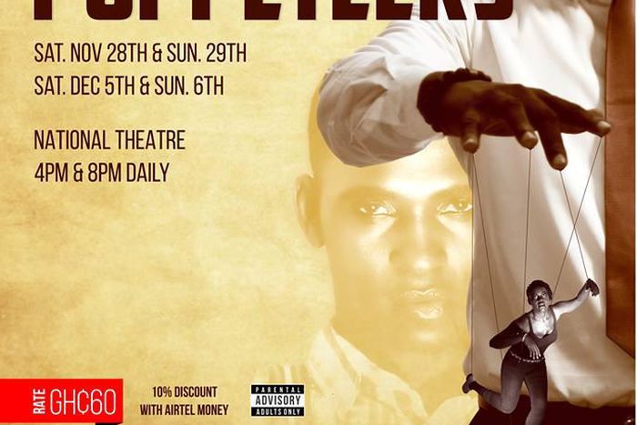Puppeteers shows on 28th and 29th November; 5th and 6th December at the National Theatre at 4pm and 8pm respectively.