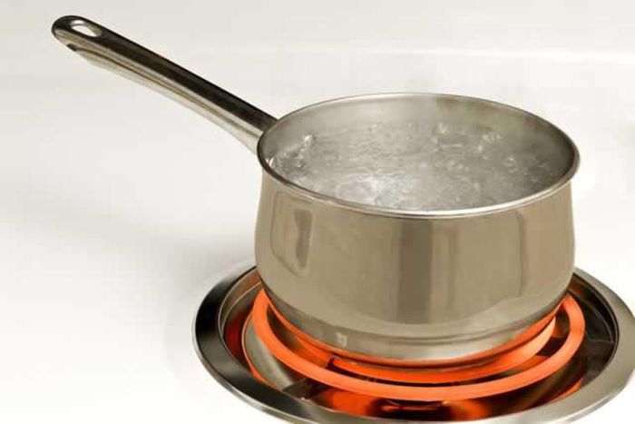 Pot of boiling water