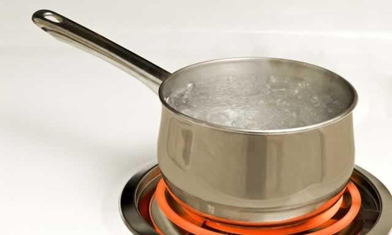 Pot of boiling water