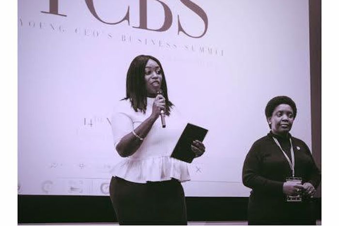 Peace Hyde receiving her award