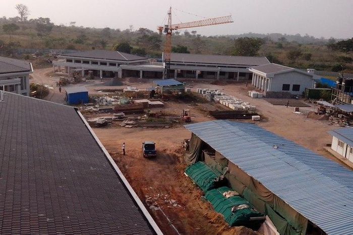 Construction work at the University of Health and Allied Sciences (UHAS)