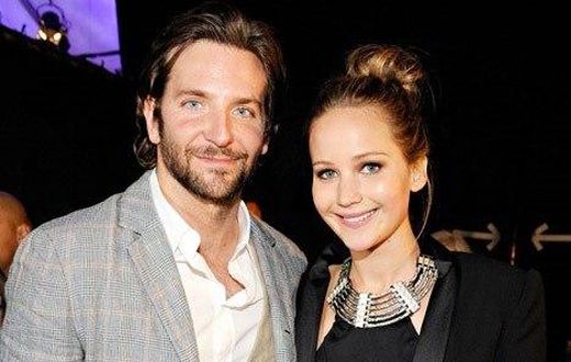 Bradly Cooper with Jennifer Lawrence