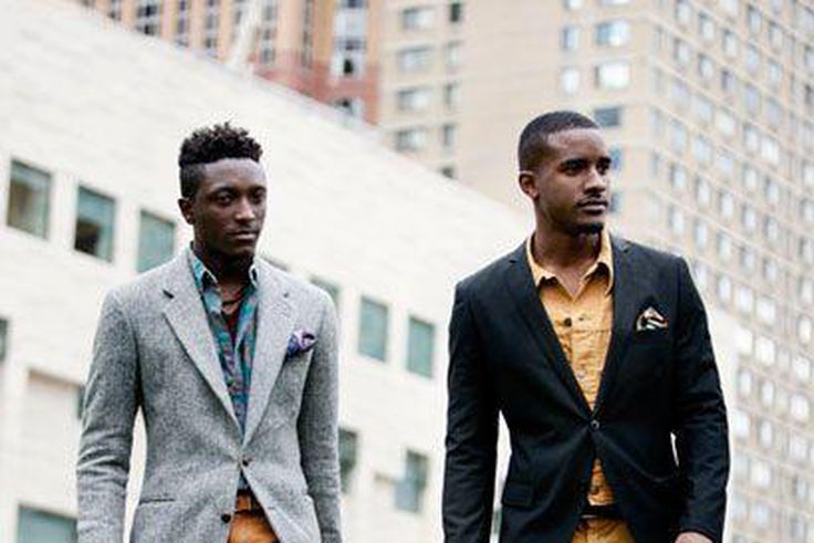 Smart-casual looking black men