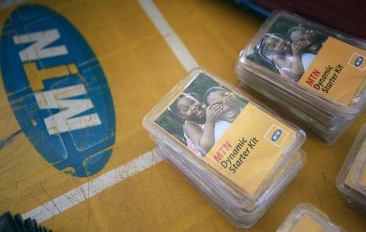 An MTN starter kit pack on display on a table at a retail stand in a file photo. REUTERS/Afolabi Sotunde