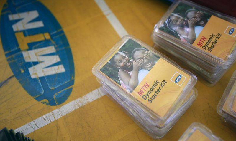 An MTN starter kit pack on display on a table at a retail stand in a file photo. REUTERS/Afolabi Sotunde