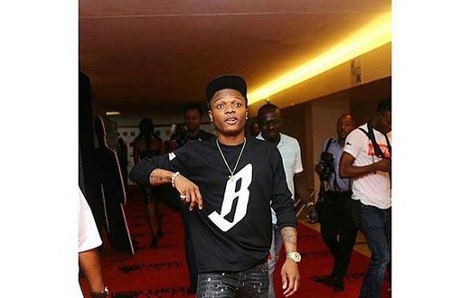 Wizkid on the red carpet of 2face's Fortyfied concert.