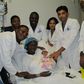 Wife of Nigerian Ebola survivor, Dr Adewale Adejoro delivers healthy baby on December 1, 2015, at the First Consultant Medical Centre (FCMC) in Lagos.