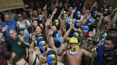 Students go naked through university in protest against govt corruption