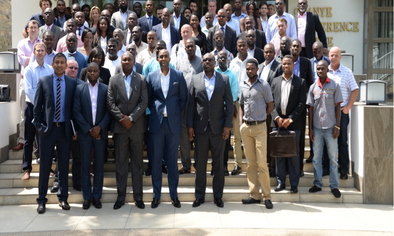 GE officials and Indigenous Ghanaian entrepreneurs after the GE Oil and Gas Supplier fair which was held recently in Accra