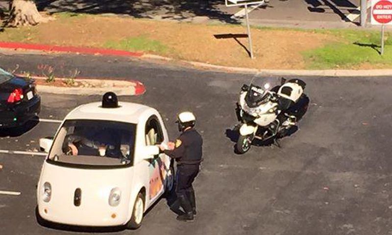 Slow Google self-driving car