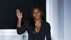 U.S. tennis player and designer Serena Williams acknowledges attendees after presenting her Spring/Summer 2016 collection during New York Fashion Week in New York, September 15, 2015. REUTERS/Eduardo Munoz