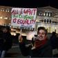 PHOTO: Members of the Greek gay, lesbian and transsexual community protested outside parliament ahead of the ruling(AFP: Louisa Gouliamaki)